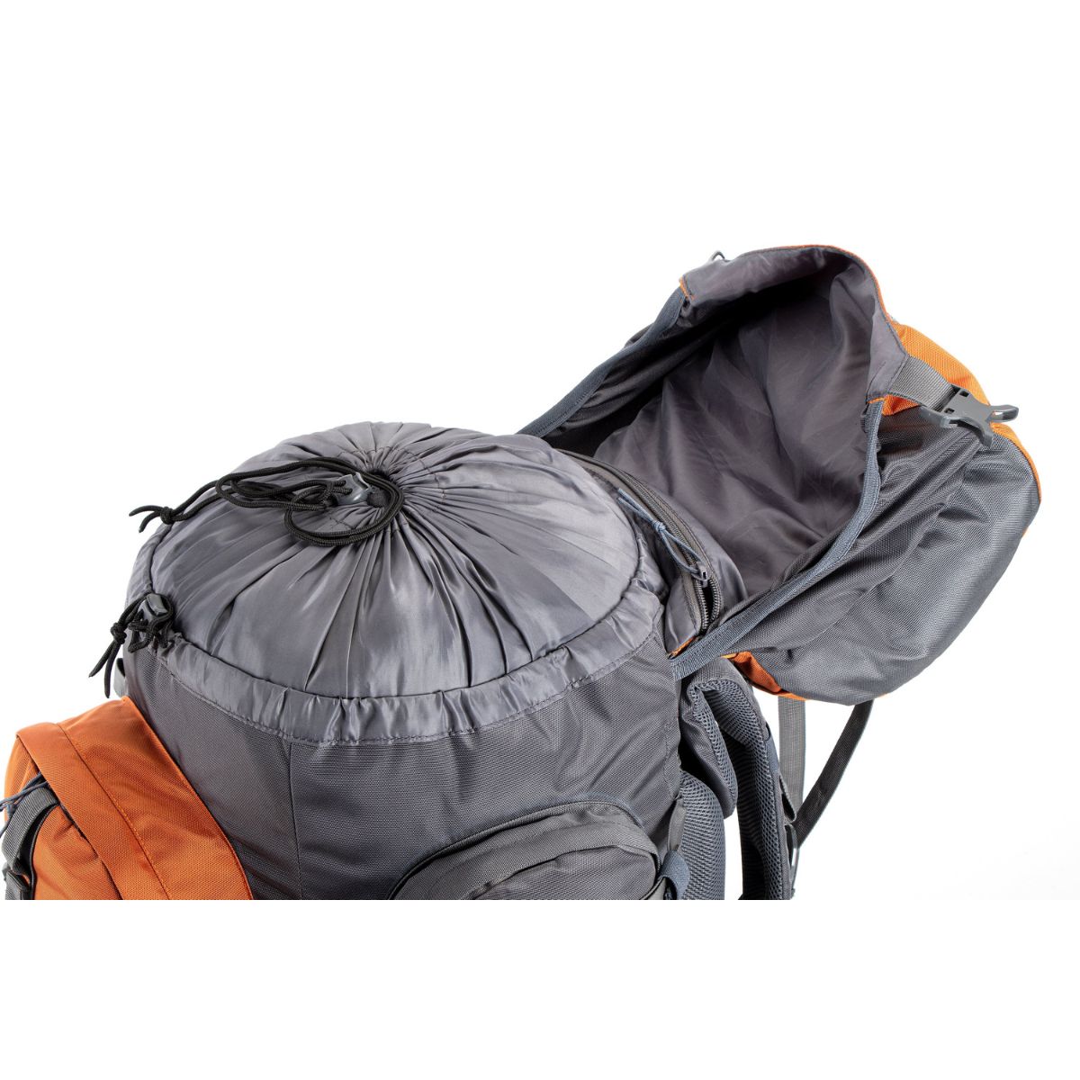 Walker Trekking and Backpacking Rucksack - 65 Litre - Grey & Orange 10
