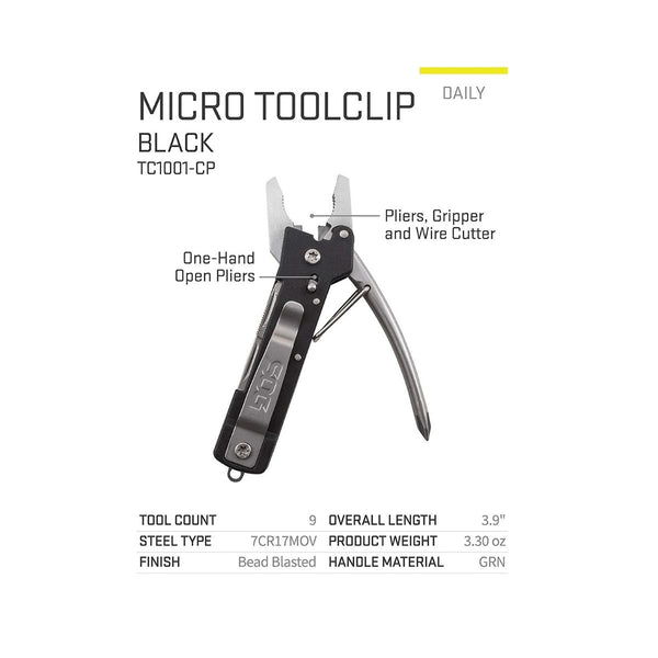 SOG Micro ToolClip Multi-Tool - TC1001-CP 1